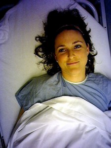 Girl in Hospital Bed